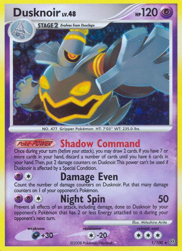 Dusknoir (1) Pokemon card from Stormfront