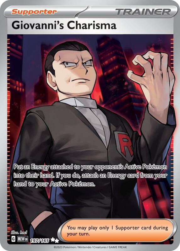 Giovanni's Charisma Pokemon card from SV: Scarlet & Violet 151