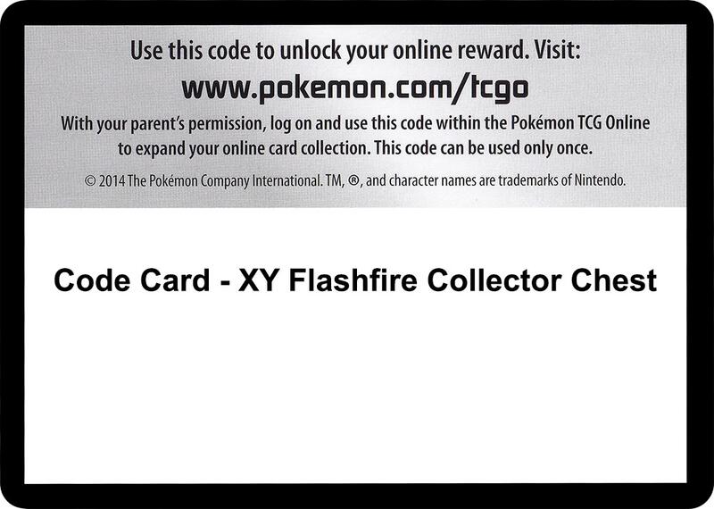 Code Card - XY Flashfire Collector Chest Pokemon card from XY - Flashfire