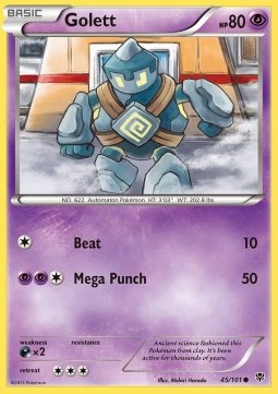 Golett Pokemon card from Plasma Blast