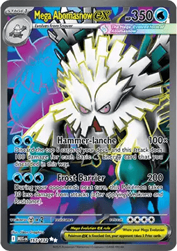 Mega Abomasnow ex Pokemon card from Mega Evolution
