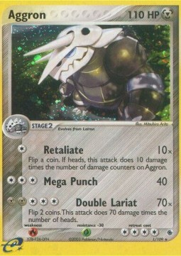 Aggron Pokemon card from EX Ruby Sapphire