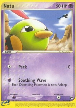 Natu Pokemon card from EX Sandstorm