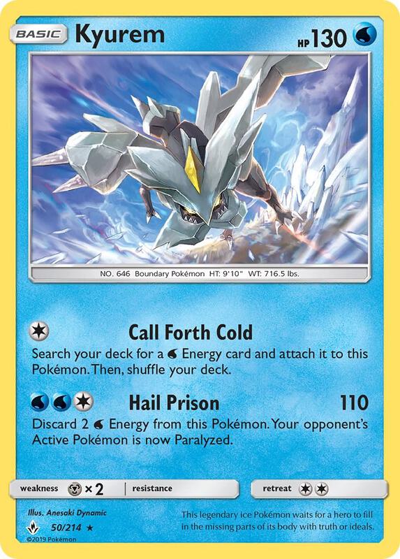Kyurem Pokemon card from SM - Unbroken Bonds