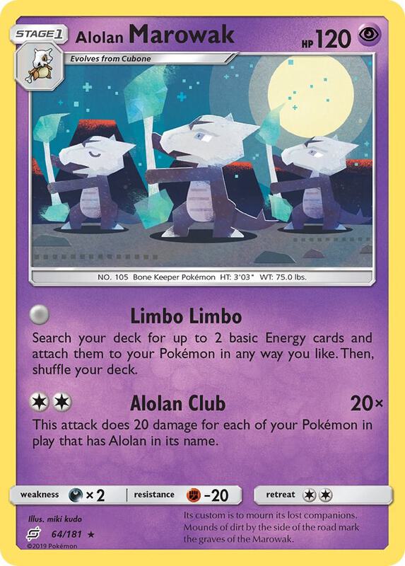 Alolan Marowak Pokemon card from SM - Team Up