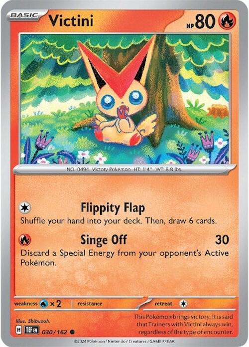 Victini Pokemon card from SV05: Temporal Forces