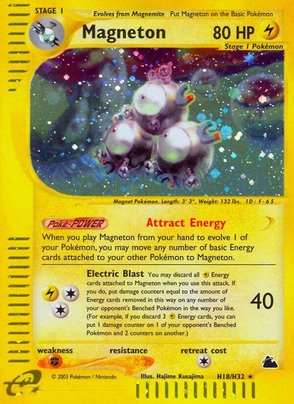 Magneton (H18) Pokemon card from Skyridge