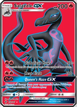 Salazzle GX Pokemon card from Burning Shadows