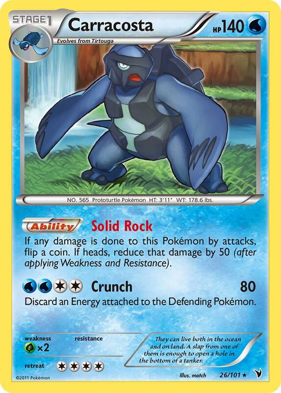 Carracosta Pokemon card from Noble Victories