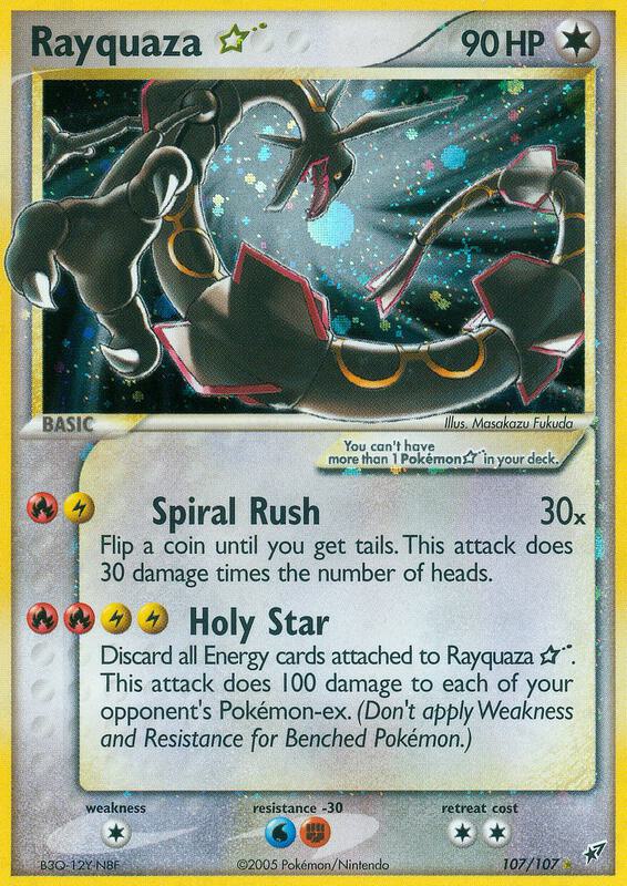 Rayquaza Star Pokemon card from Deoxys