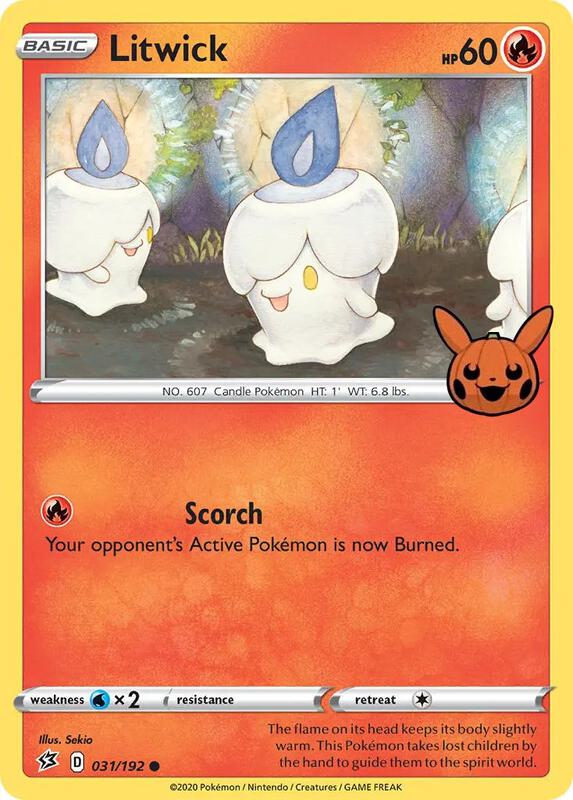 Litwick Pokemon card from Trick or Trade BOOster Bundle