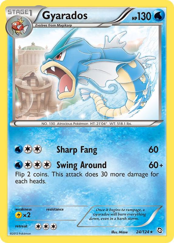 Gyarados Pokemon card from Dragons Exalted
