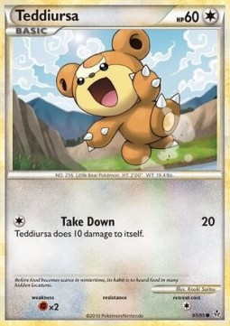 Teddiursa Pokemon card from Unleashed
