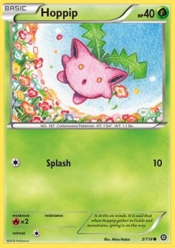 Hoppip Pokemon card from Steam Siege