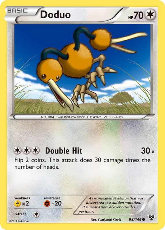 Doduo Pokemon card from XY Base Set