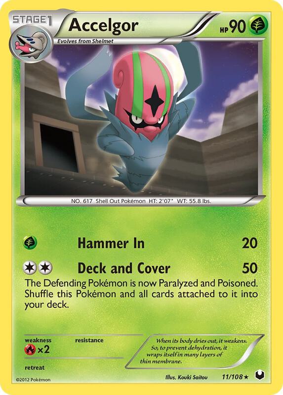 Accelgor Pokemon card from Dark Explorers