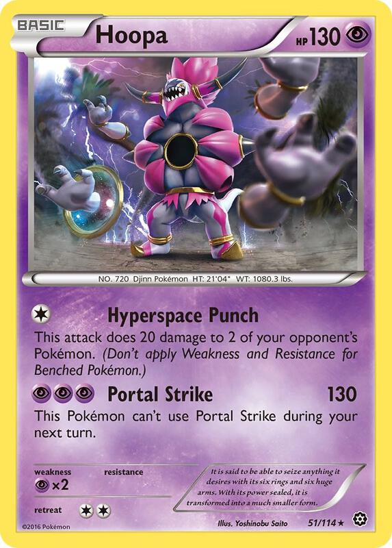 Hoopa Pokemon card from XY - Steam Siege