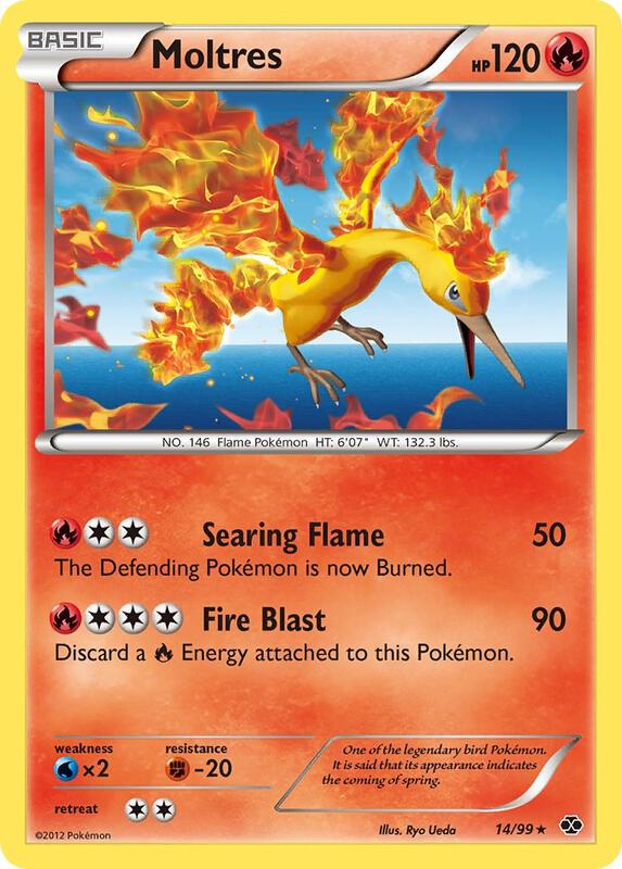 Moltres Pokemon card from Next Destinies