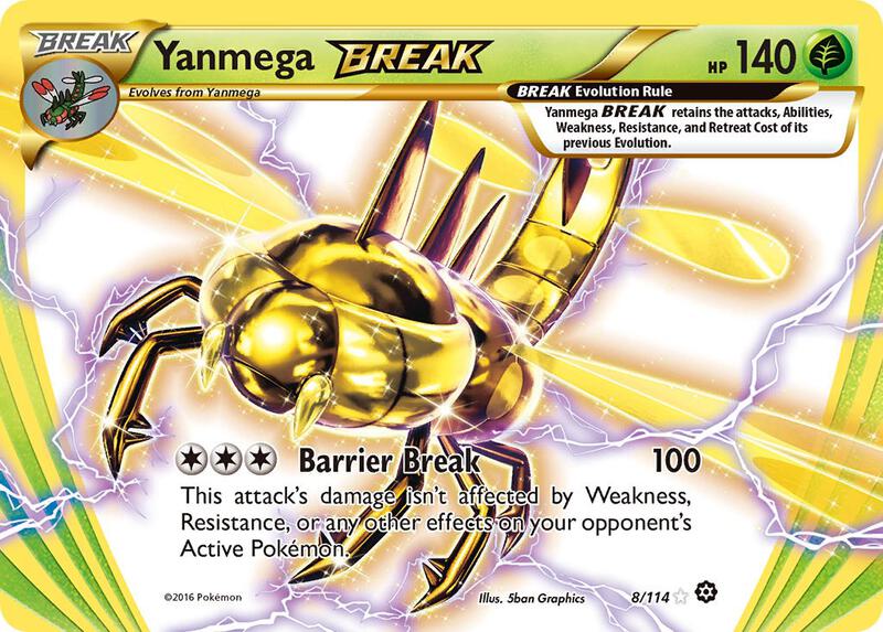 Yanmega BREAK Pokemon card from XY - Steam Siege