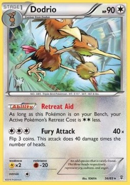 Dodrio Pokemon card from Generations