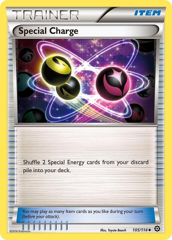 Special Charge Pokemon card from XY - Steam Siege