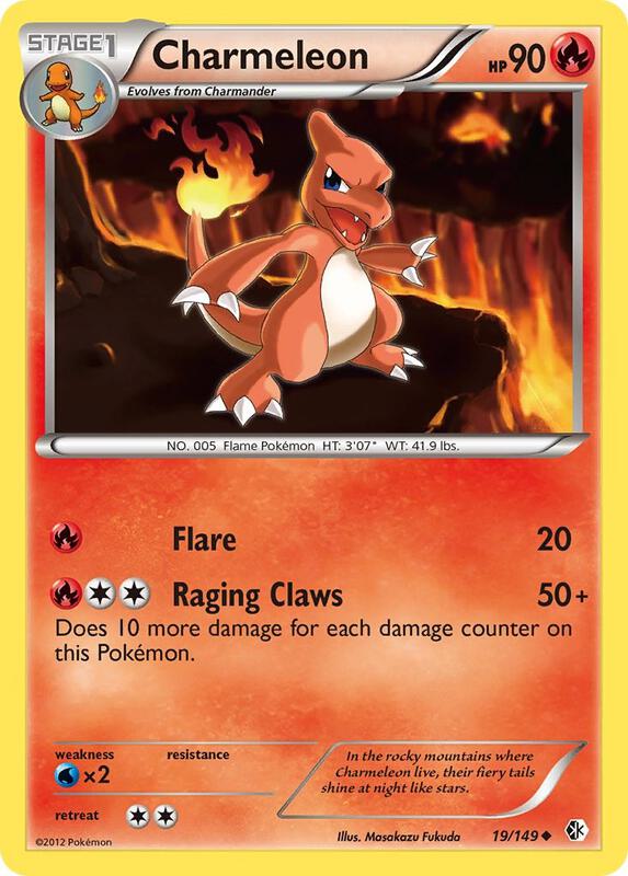 Charmeleon Pokemon card from Boundaries Crossed