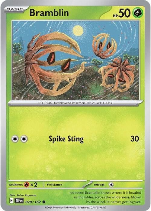 Bramblin Pokemon card from SV05: Temporal Forces