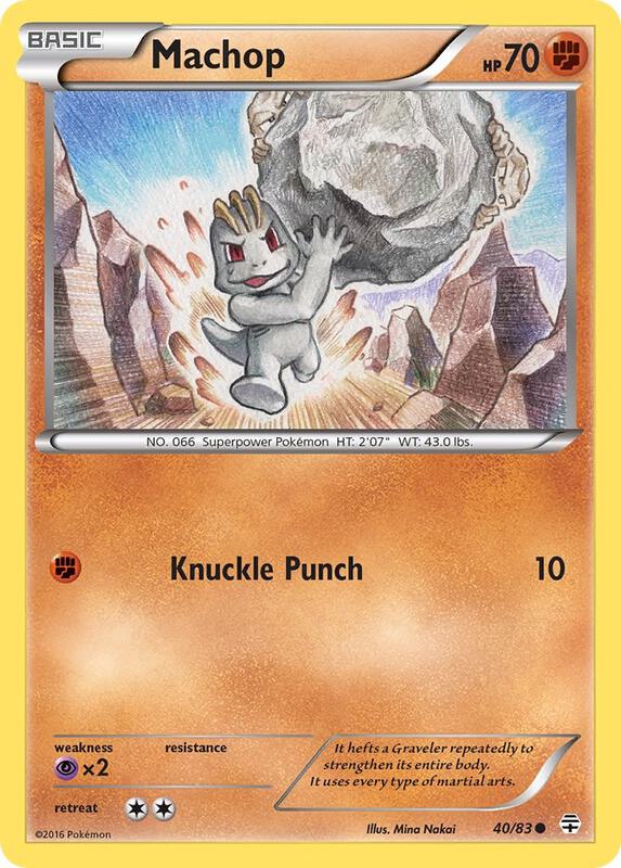 Machop Pokemon card from Generations