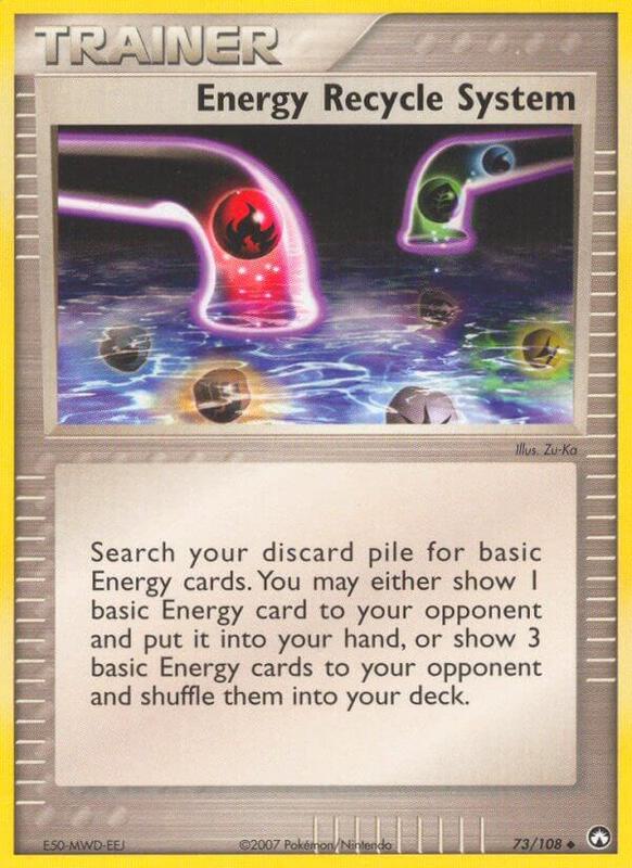 Energy Recycle System Pokemon card from Power Keepers
