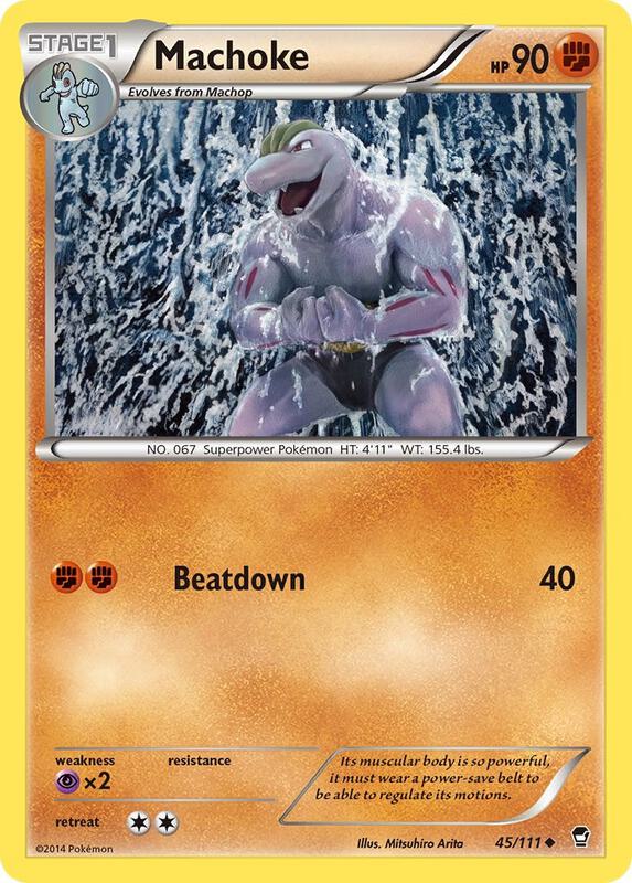 Machoke Pokemon card from XY - Furious Fists