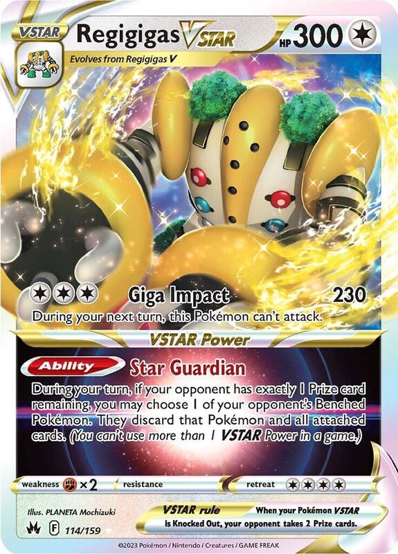 Regigigas VSTAR Pokemon card from Crown Zenith