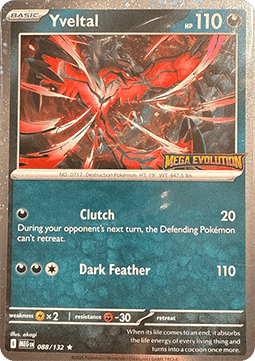 Yveltal Pokemon card from Mega Evolution Additionals