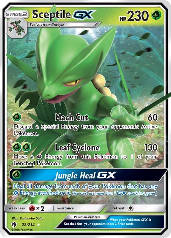 Sceptile GX Pokemon card from SM - Lost Thunder