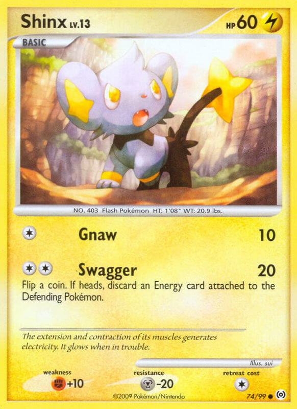 Shinx Pokemon card from Arceus