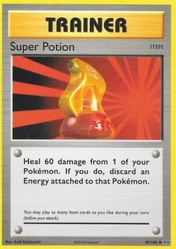 Super Potion Pokemon card from Evolutions