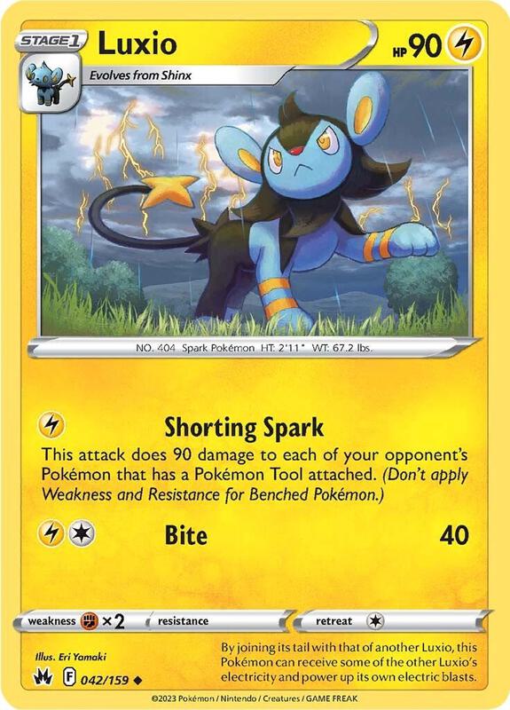 Luxio (42) Pokemon card from Crown Zenith