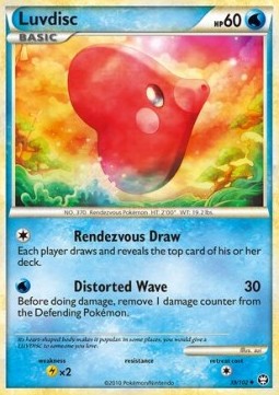 Luvdisc Pokemon card from Triumphant