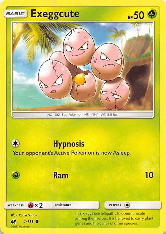 Exeggcute Pokemon card from SM - Crimson Invasion