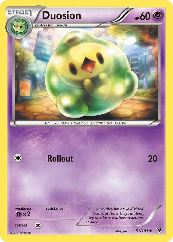 Duosion Pokemon card from Noble Victories