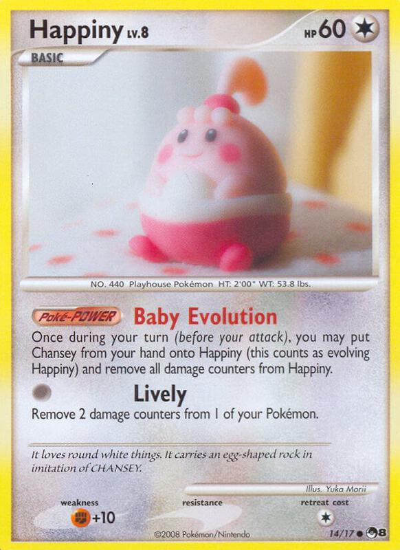 Happiny Pokemon card from POP Series 8