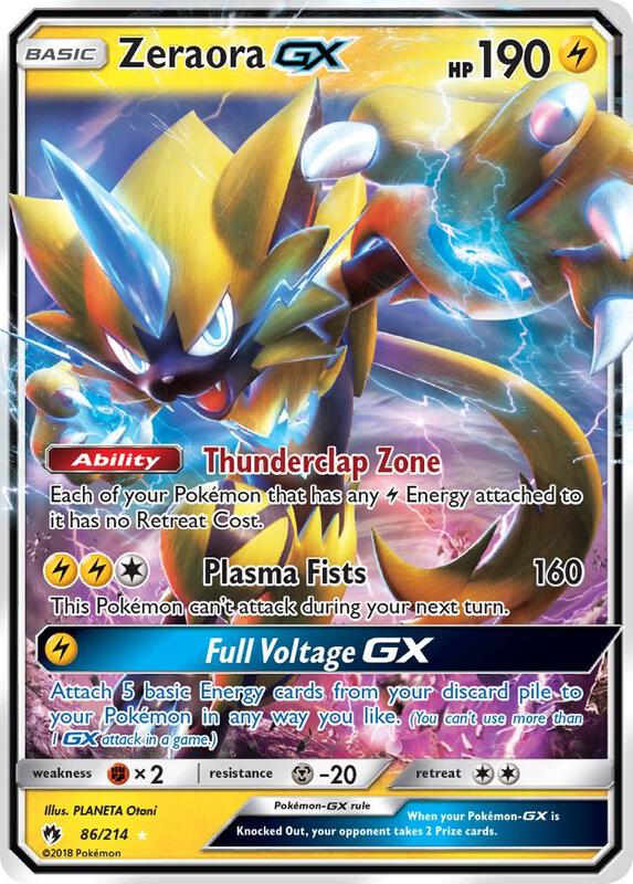Zeraora GX Pokemon card from SM - Lost Thunder