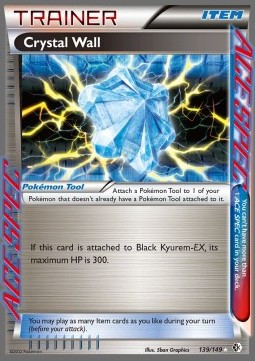 Crystal Wall Pokemon card from Boundaries Crossed