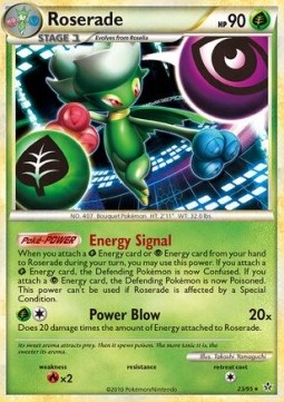 Roserade Pokemon card from Unleashed