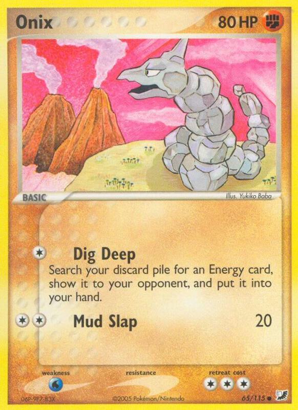 Onix Pokemon card from Unseen Forces