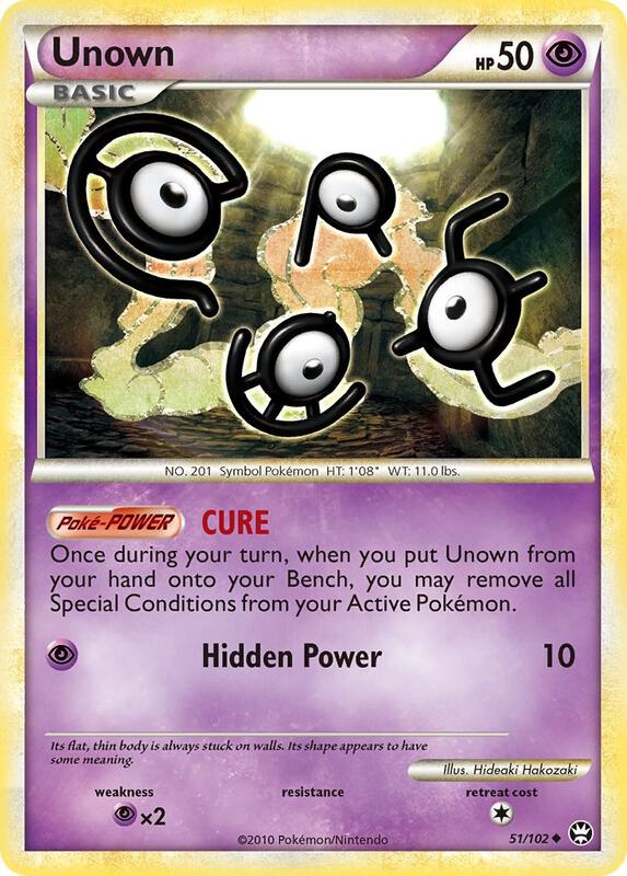 Unown Pokemon card from Triumphant