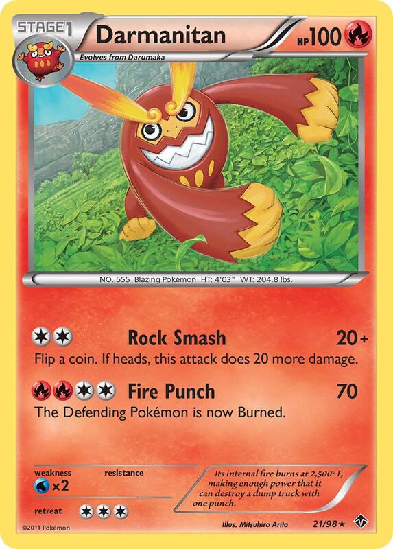 Darmanitan Pokemon card from Emerging Powers