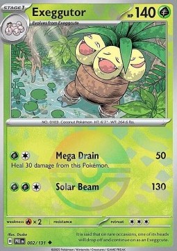 Exeggutor Pokemon card from Prismatic Evolutions Additionals