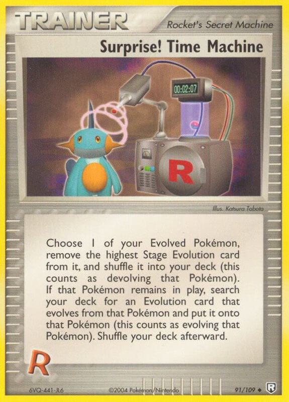 Surprise! Time Machine Pokemon card from Team Rocket Returns