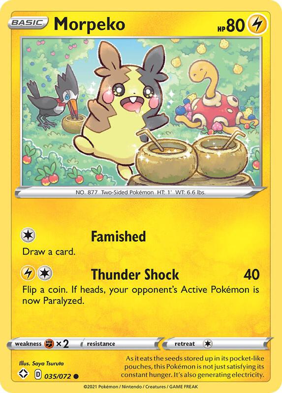 Morpeko (035) Pokemon card from Shining Fates