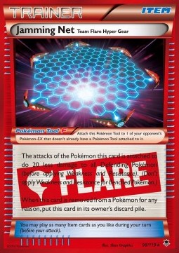 Jamming Net Team Flare Hyper Gear Pokemon card from Phantom Forces